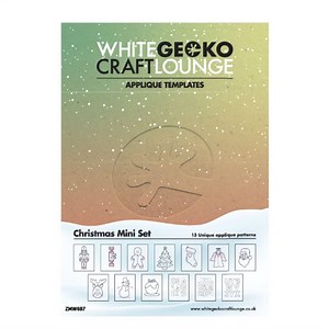 White Gecko Christmas Applique Templates