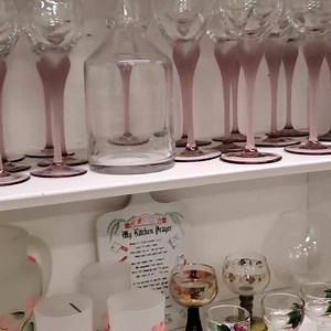 Beautiful Mikasa stemware. Frosted pink glass stems, STUNNING! #mikasastemware #vintagefrostedpinkstemware #frostedpinkglasseswithstemwzre | The Garage & The Garage Girls - Antiques, Suffern, NY | Facebook