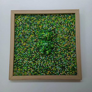 Teddy the Green Bear in Optical Illusion - Etsy