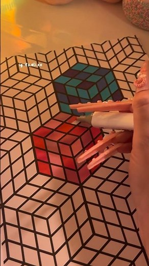 Rubix cube with art markers 🖊️