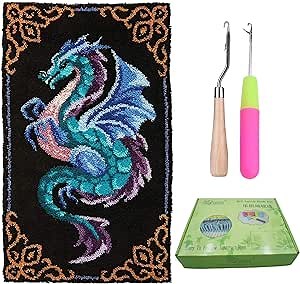 DEAR MODEL Latch Hook Kits for Adults,15by20Inch/38by50Cm Latch Hook Kits for Adults and Kids Beginners Large…