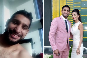 What was the Amir Khan sex tape scandal, what did his wife say about it?