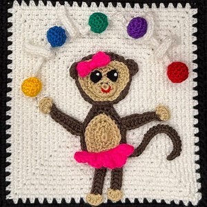 PATTERN Juggling Monkey Applique - State Fair Award Winning Design