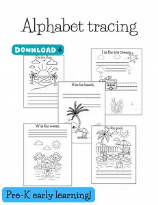 Coloriages alphabet traçage - Exercices d'écriture ABC à imprimer