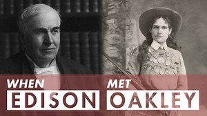 Edison patented his kinetoscope — an early version of a movie camera — on August 31, 1897. Sharpshooter Annie Oakley helped put the invention to the test. | American Experience | PBS