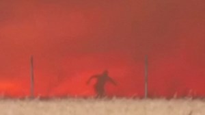 Man runs for his life out of Spanish wildfire with his clothes on fire