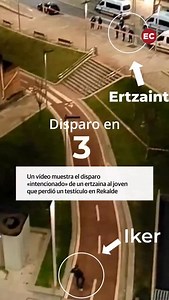 Un vídeo muestra el disparo «intencionado» de un ertzaina al joven que perdió un testículo en Rekalde La plataforma Justizia Aranarentzat lo hace público para desmontar la versión del agente investigado. 📲 Toda la información en elcorreo.com | El Correo