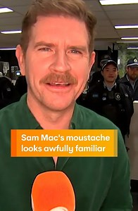 We simply 'moustache' you which character you think Sam looks like the most 🥸 #sammac #moustache #mo #nedflanders #ronburgundy #sunriseon7 WATCH SUNRISE FOR MORE | @7plus ☀️ | Sunrise