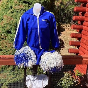 Cheerleader outfit vintage hand made 6 piece outfit pom poms skirt vest