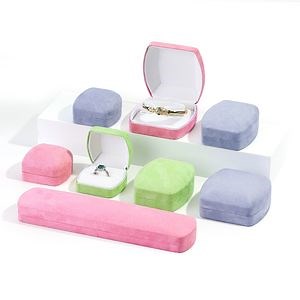 [Hot Item] Deerskin Velvet Iron Box Big Belly Jewellery Box Ring Necklace Earring Arch Iron Box