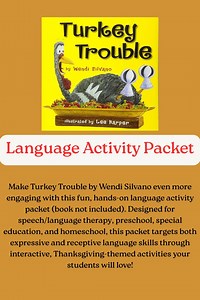 Turkey Trouble Language Activities | Story Retell, Comprehension, Spatial Concepts, Craft - Etsy
