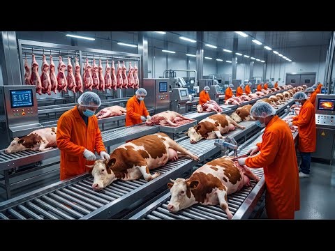 Inside a $10 Billion Beef Factory – Full Process From Ranch to Packaged Meat