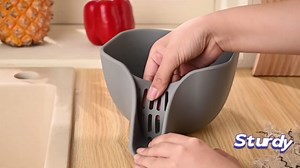 Amazon.com: Strainers and Colanders, Silicone Colander for Kitchen with Spout for Ease Rinsing and Draining Fruit, Vegetable Salads, Pasta, Food Strainers Bowl Over the Sink, Dishwasher Safe: Home & Kitchen