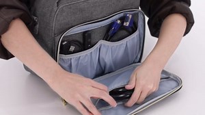 LUXJA Mini Projector Case Compatible with DR.J/QKK, Portable Projector Carrying Bag for Mini Projector and Accessories, Purple