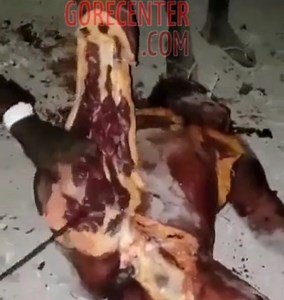 Black woman killed and dismembered by a gang.