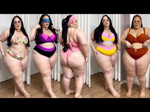 Plus Size Bikini Haul 👙 Curvy Model 🍑 Swimwear Try-On 💖
