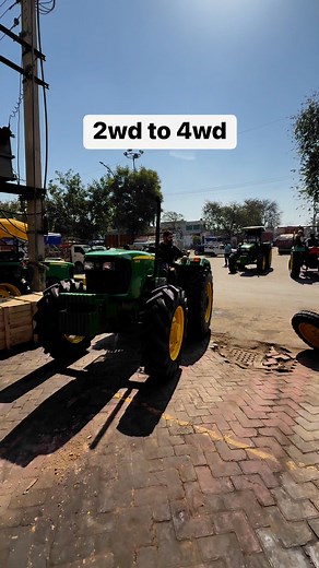 Convert 2wd to 4wd 5405 #johndeere #agriculture #farmer #tractor | Himanshubangavlogs