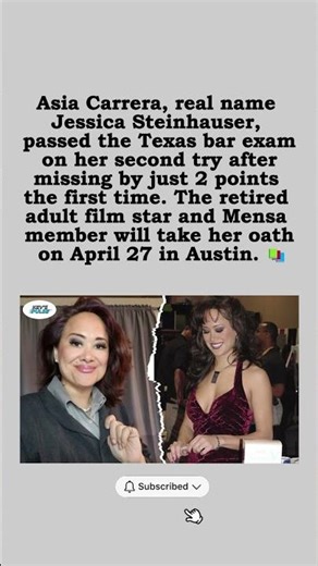 P*rn Star to Lawyer: Asia Carrera Passes the Texas Bar ⚖️🎓 #shorts #foryou