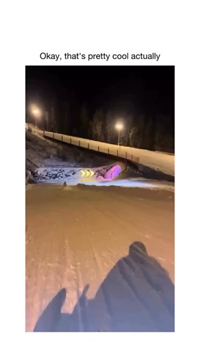 Daily Joy USA 🇺🇸 on Instagram: "Daring sliders rocket down a massive nighttime snow chute lined with pulsing neon tunnels in vibrant blues, greens, and reds. Bodies twist on sleds through hypnotic light shows, speed building amid flashing countdowns, screams, swirling snowflakes, and laser beams. This psychedelic cosmic tubing adventure blends high-speed chaos with futuristic glow under starry skies. Viral winter magic redefining holiday thrills. Follow @dailyjoyusa to see more!"