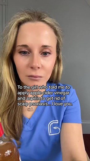 Actually that girl was me 😂 To get rid of thick scalp scale and psoriasis, mix 3 full strength crushed aspirin in 1 cup apple cider vinegar and apply to scalp with cotton ball or spray bottle. Let sit for 10-15 minutes and rinse. Can be done 1-2 times a week as needed. #scalppsoriasis #psoriasis #seborrheicdermatitis #applecidervinegar #dermatologist #hairtok #scalpcare | Dick Clark American Bandstand