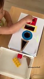 DIY Shape Sorter Box Make a shape sorter toy with things you have at home! | Happy Tot Shelf - Raising Happy Learners
