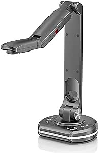 Document Camera for A3 Size - Auto Focus, LED Light, Built-in Microphone, Perfect for Distance Learning and Web Conferencing Compatible with Windows, MAC, Chromebook