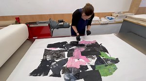 2.8K views · 18 reactions | Printing a monoprint with inked stencils by @malcydelacour #monoprinting #largeformat | Art Print Residence | Facebook