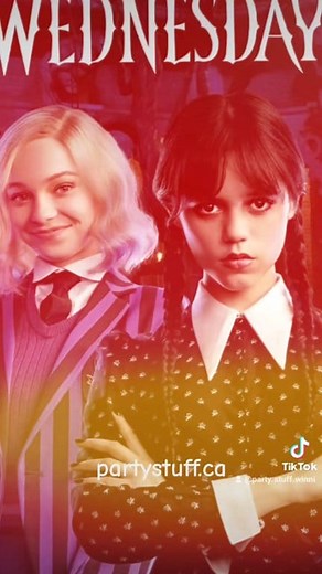 Halloween costume duo inspo: Wednesday and Enid! All three Party Stuff locations are fully stocked with kids and adult sizes! #Halloween #costumes #wednesdayaddams | Party Stuff