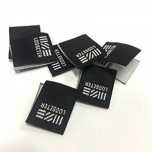 [Hot Item] Custom Woven Brand Logo Clothes Labels Tags Woven Sewn in Garment Neck Labels for Clothing