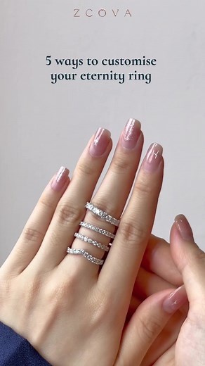 3.8K views · 22 reactions | Ways to customise your eternity ring  #eternityring #eternitydiamondring #diamondring #ringdesign #ringdesigninspo #ringtok | ZCOVA | Facebook