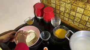 Golab jam /lal mohon Recipe . Ingredients : FULL CREAM MILK POWDER 1CUP PLAIN FLOWER 2TB SPOON SEMOLINA 1TB SPOON BAKING POWDER 1TSPOON GHEE 1TB SPOON 2 BEATEN EGGS( ADD GRADUALLY) AS MUCH NEEDED. FOR SYRUP. SUGAR 2CUPS WATER 3CUPS ROSE WATER 1TSPOON YELLOW FOOD COLOUR A PINCH. (OPTIONAL) | Roxy By Roksana