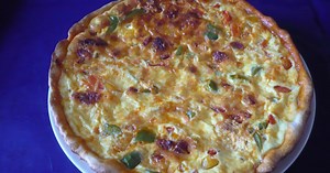 Quiche poivrons/chorizo/parmesan