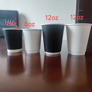 [Hot Item] Disposable Double Wall Custom Printed Logo Milk Tea Coffee Vasos Desechables Cup