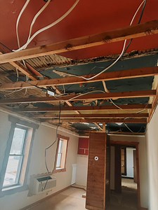 ✓ National Historic Registry ✓ Discovery & Abatement ✓ Demolition Now: REBUILD! 🏗️ This phase focuses on structural reinforcement of the third floor and roof system. Right now you can roll a marble across the floor upstairs—hotel guests probably don't want that (and it's definitely not safe). Getting this foundation right (literally) means we're building for the next century. Still on track for Fall 2026 opening. Stay tuned—way more visual progress coming now! 📸 | New Glarus Hotel Restaurant