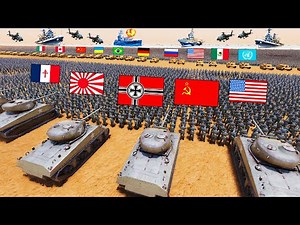 All WW2 Armies D-DAY vs 5 MILLION Every MODERN Army! UEBS 2: Ultimate Epic Battle Simulator 2