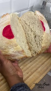 Cutting into my #sourdoughbread #MeadowBrownBakery #Sourdough #SourdoughBreadForBeginners #HowToCutSourdoughBread #RealBreadCampaign | Meadow Brown Bakery