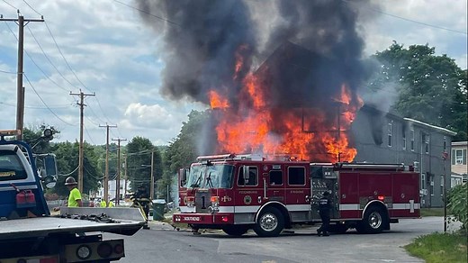 Firefighters battle 3-alarm blaze at home in Fitchburg