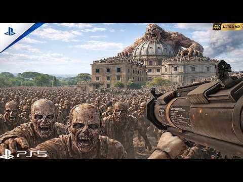 Surviving the Zombies Saint Peter Church Attack | World War Z | Realistic Ultra | PS5 4K