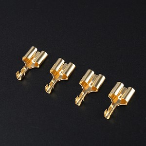 [Hot Item] 3.5 Double-Hole One Divides Into Two Bullet Type Terminal Blocks Brass Tin Plating Cylindrical Crimp Wiring Electric Terminals