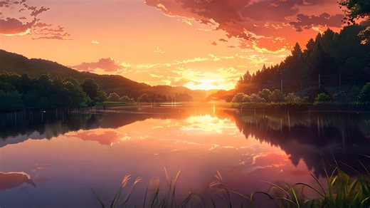 Sunset, Lake, Nature. Free Stock Video