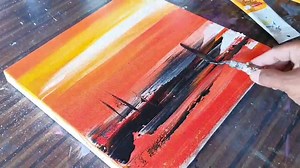 Abstract Landscape Painting Demo #abstract #landscape #demo #art #tutorial | Suraj fine arts