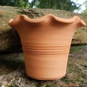 Craven Pottery Georgia Red Clay Small Terra Cotta Fluted Palm Pot Planter - Etsy