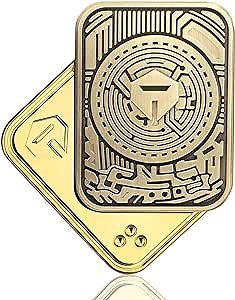 Cool Magnetic Fidget Slider Toy, Metal Poker Haptic Coin Fidget Pad Push Card, EDC Fidget Spinner Desk Office Stress Relief Toy for Kids Adults, Xmas Easter Gifts for Men Boyfriend Father