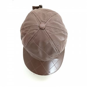 [Hot Item] Real Leather Trucker Fisherman Hat PU Peaked Baseball Sport Caps