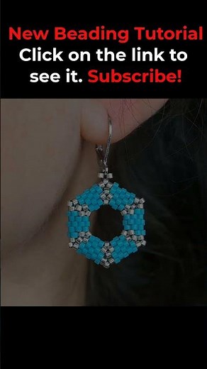 Hexagonal Peyote Stitch Earrings #seedbeadsearrings #beadingtutorials #diy #peyotestitch