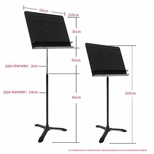 [Hot Item] Factory Customs Metal Music Rack Sheet Music Stand Flexible Adjust Height Command Large Music Book Stand