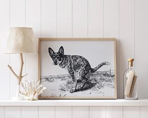 Funny Australian Cattle Pooping on the Grass, Australian Cattle Poster, Australian Cattle Wall Art, Cattle Dog Decor, Cattle Dog Lovers Gift - Etsy