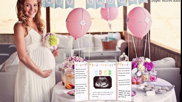 FORBFAN Baby Shower Signature Board with Picture, Cute Baby Shower Decorations for Girls Boys 18" x 12", Rose Gold Baby Shower Sign in Guest Book Alternatives