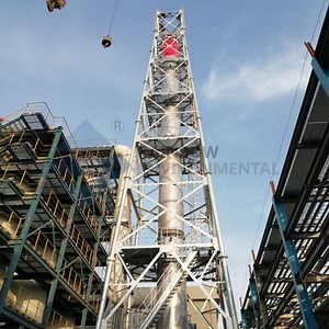 [Hot Item] 137.5m Single Tube Tower Type Industrial Steel Chimney Chinese Manufacturer Guatemala Tower Type Project