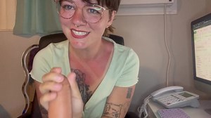 secretary gets mouthful of cock from boss (pov blowjob with cornball dirty talk)